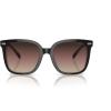 imageCoach Womens Hc8381u Universal Fit Square SunglassesBlackTransparent BlushBrown Purple Grey Gradient