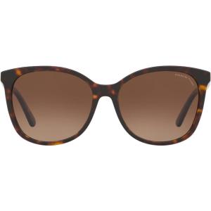 imageCOACH Womens HC8271u Universal Fit Square SunglassesDark TortoiseDark Brown Gradient Polarized
