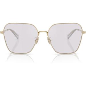 imageCOACH Womens Hc7168 Metal C Hardware Butterfly SunglassesShiny Light GoldGrey Photochromatic