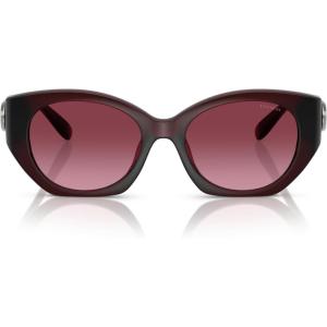 imageCOACH Womens Hc8407u Universal Fit Oval SunglassesMilky BurgundyBerry Gradient