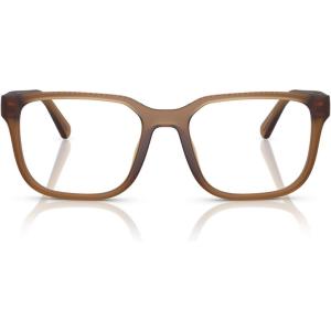 imageCoach Mens Hc6264u Universal Fit Square Prescription Eyewear FramesMatte Transparent AmberDemo Lens