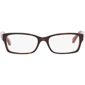 imageCoach Womens Hc6040 Brooklyn Rectangular Prescription Eyewear FramesPink TortoiseDemo Lens