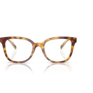 imageCoach Womens Hc6225u Universal Fit Square Prescription Eyewear FramesDark TortoiseCanaryDemo Lens