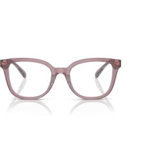 imageCoach Womens Hc6225u Universal Fit Square Prescription Eyewear FramesTransparent RoseBlushDemo Lens