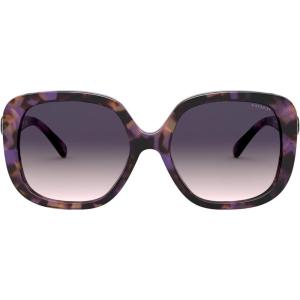 imageCoach Womens Hc8292 Square SunglassesPurple TortoisePurple Pink Gradient