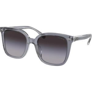 imageCoach Womens Hc8381u Universal Fit Square SunglassesDark GreyLight GreyLight Grey Gradient