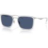 imageCOACH Mens Hc7171 Square SunglassesSilverTransparent ClearBlue Solid