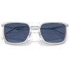 imageCOACH Mens Hc7171 Square SunglassesSilverTransparent ClearBlue Solid