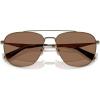 imageCOACH Mens Hc7172 Metal C Hardware Aviator SunglassesAntique GoldBrown Solid