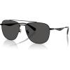 imageCOACH Mens Hc7172 Metal C Hardware Aviator SunglassesSatin BlackGrey Solid