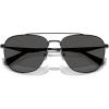 imageCOACH Mens Hc7172 Metal C Hardware Aviator SunglassesSatin BlackGrey Solid