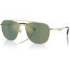 imageCOACH Mens Hc7172 Metal C Hardware Aviator SunglassesSatin Light GoldGreen Solid