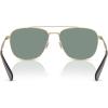 imageCOACH Mens Hc7172 Metal C Hardware Aviator SunglassesSatin Light GoldGreen Solid