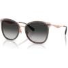 imageCOACH Womens HC7170 Metal C Hardware Square Sunglasses Rose GoldDark GreyGrey Gradient 56 mm