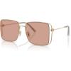 imageCOACH Womens HC7174D Square Sunglasses Shiny Light GoldBlush Solid 59 mm