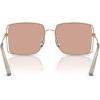 imageCOACH Womens HC7174D Square Sunglasses Shiny Light GoldBlush Solid 59 mm