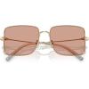 imageCOACH Womens HC7174D Square Sunglasses Shiny Light GoldBlush Solid 59 mm
