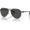 imageCOACH Womens Hc7128 Aviator SunglassesShiny BlackGrey Solid