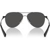 imageCOACH Womens Hc7128 Aviator SunglassesShiny BlackGrey Solid