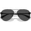 imageCOACH Womens Hc7128 Aviator SunglassesShiny BlackGrey Solid