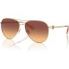 imageCOACH Womens Hc7128 Aviator SunglassesShiny Light GoldMaroon Canary Gradient