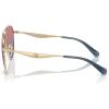 imageCOACH Womens Hc7169 Aviator SunglassesShiny Light GoldBlue Saddle Gradient