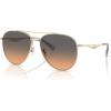 imageCOACH Womens Hc7169 Aviator SunglassesShiny Light GoldSmokey Peach Gradient