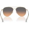 imageCOACH Womens Hc7169 Aviator SunglassesShiny Light GoldSmokey Peach Gradient
