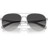 imageCOACH Womens Hc7169 Aviator SunglassesShiny SilverGrey Gradient