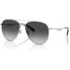 imageCOACH Womens Hc7169 Aviator SunglassesShiny SilverGrey Gradient