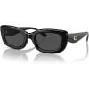 imageCOACH Womens Hc8390u Sculpted C Hardware Universal Fit Rectangular SunglassesBlackGrey Solid