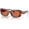 imageCOACH Womens Hc8390u Sculpted C Hardware Universal Fit Rectangular SunglassesCaramel TortoiseBrown Solid