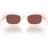 imageCOACH Womens Hc8390u Sculpted C Hardware Universal Fit Rectangular SunglassesMilky CloudWine Solid
