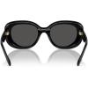 imageCOACH Womens Hc8391u Sculpted C Hardware Universal Fit Oval SunglassesBlackGrey Solid