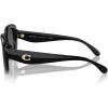 imageCOACH Womens Hc8391u Sculpted C Hardware Universal Fit Oval SunglassesBlackGrey Solid