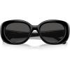 imageCOACH Womens Hc8391u Sculpted C Hardware Universal Fit Oval SunglassesBlackGrey Solid
