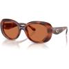 imageCOACH Womens Hc8391u Sculpted C Hardware Universal Fit Oval SunglassesCaramel TortoiseBrown Solid