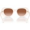 imageCOACH Womens Hc8391u Sculpted C Hardware Universal Fit Oval SunglassesMilky CloudBrown Gradient