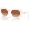 imageCOACH Womens Hc8391u Sculpted C Hardware Universal Fit Oval SunglassesMilky CloudBrown Gradient