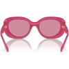 imageCOACH Womens Hc8391u Sculpted C Hardware Universal Fit Oval SunglassesMilky MagentaPink Mirrored