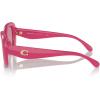 imageCOACH Womens Hc8391u Sculpted C Hardware Universal Fit Oval SunglassesMilky MagentaPink Mirrored