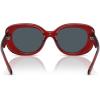 imageCOACH Womens Hc8391u Sculpted C Hardware Universal Fit Oval SunglassesMilky MerlotGrey Solid