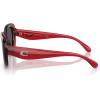 imageCOACH Womens Hc8391u Sculpted C Hardware Universal Fit Oval SunglassesMilky MerlotGrey Solid