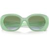 imageCOACH Womens Hc8391u Sculpted C Hardware Universal Fit Oval SunglassesMilky MintGreen Blue Gradient