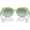 imageCOACH Womens Hc8391u Sculpted C Hardware Universal Fit Oval SunglassesMilky MintGreen Blue Gradient