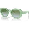 imageCOACH Womens Hc8391u Sculpted C Hardware Universal Fit Oval SunglassesMilky MintGreen Blue Gradient