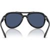 imageCOACH Womens Hc8406u Sculpted C Hardware Universal Fit Aviator SunglassesBlackBlue Solid