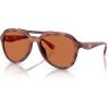 imageCOACH Womens Hc8406u Sculpted C Hardware Universal Fit Aviator SunglassesCaramel TortoiseBrown Solid