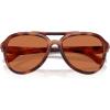 imageCOACH Womens Hc8406u Sculpted C Hardware Universal Fit Aviator SunglassesCaramel TortoiseBrown Solid