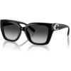 imageCOACH Womens Hc8408f Maxi C Hardware Low Bridge Fit Square SunglassesBlackGrey Gradient